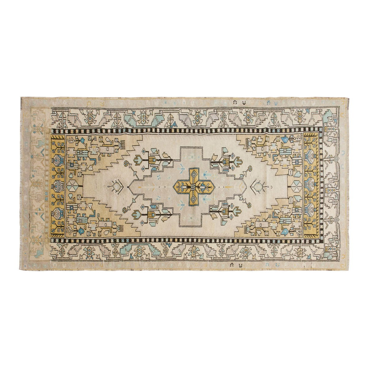 Vintage Rug,Turkish Rug, 4 x 8'7 feet / 124 x 262 cm