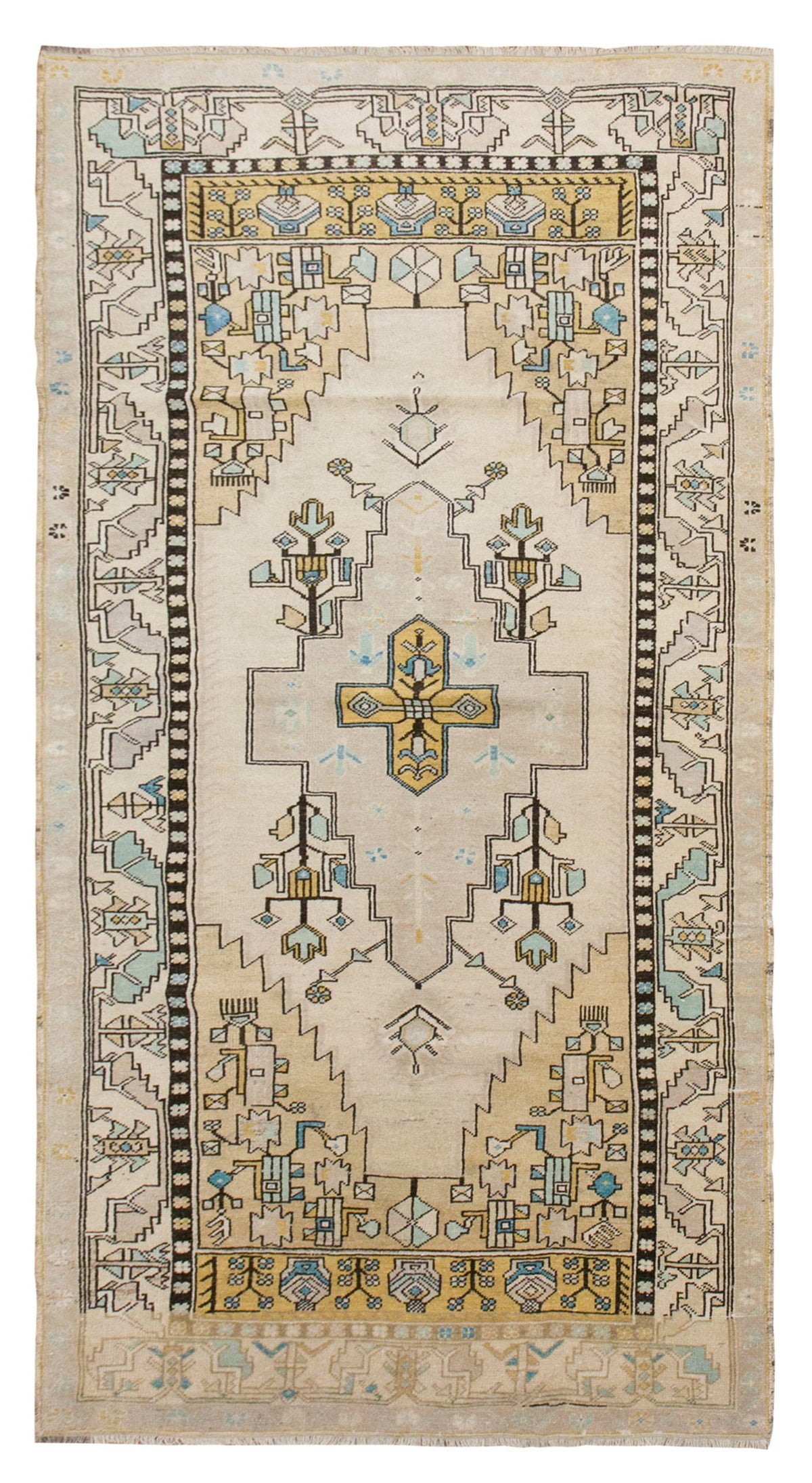 Vintage Rug,Turkish Rug, 4 x 8'7 feet / 124 x 262 cm