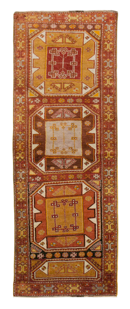 Vintage Runner Rug 3'3 x 9 feet  98 x 270 cm