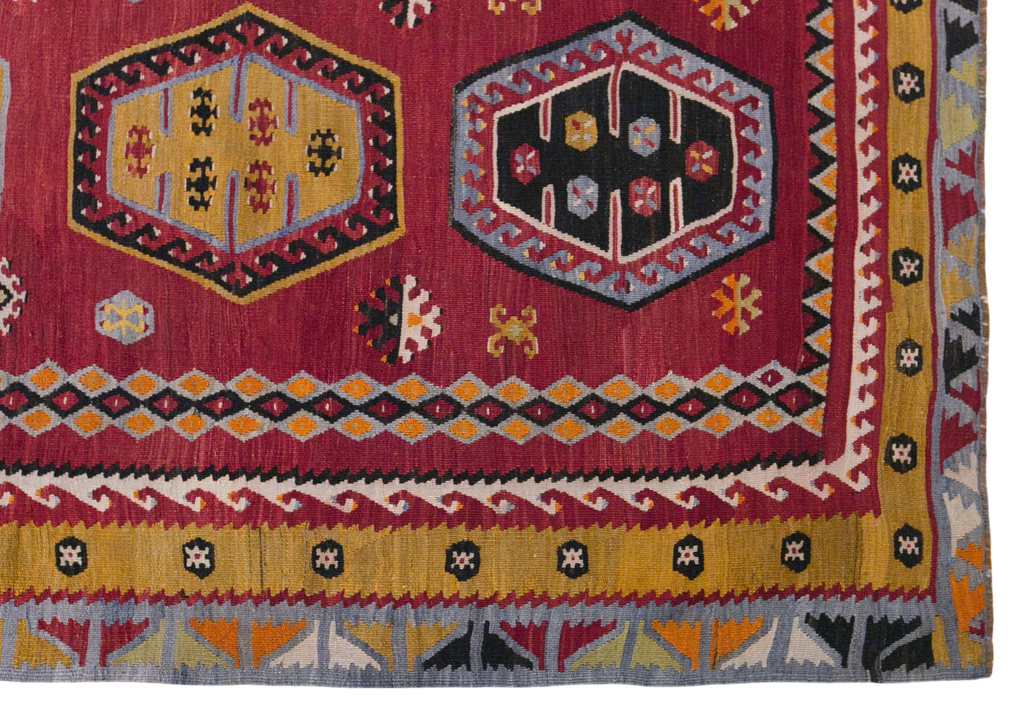 Vintage Sivas Şarkışla Kilim Rug, 5.7x10.7 ft, 175x325 cm, Handwoven Turkish Wool Kilim