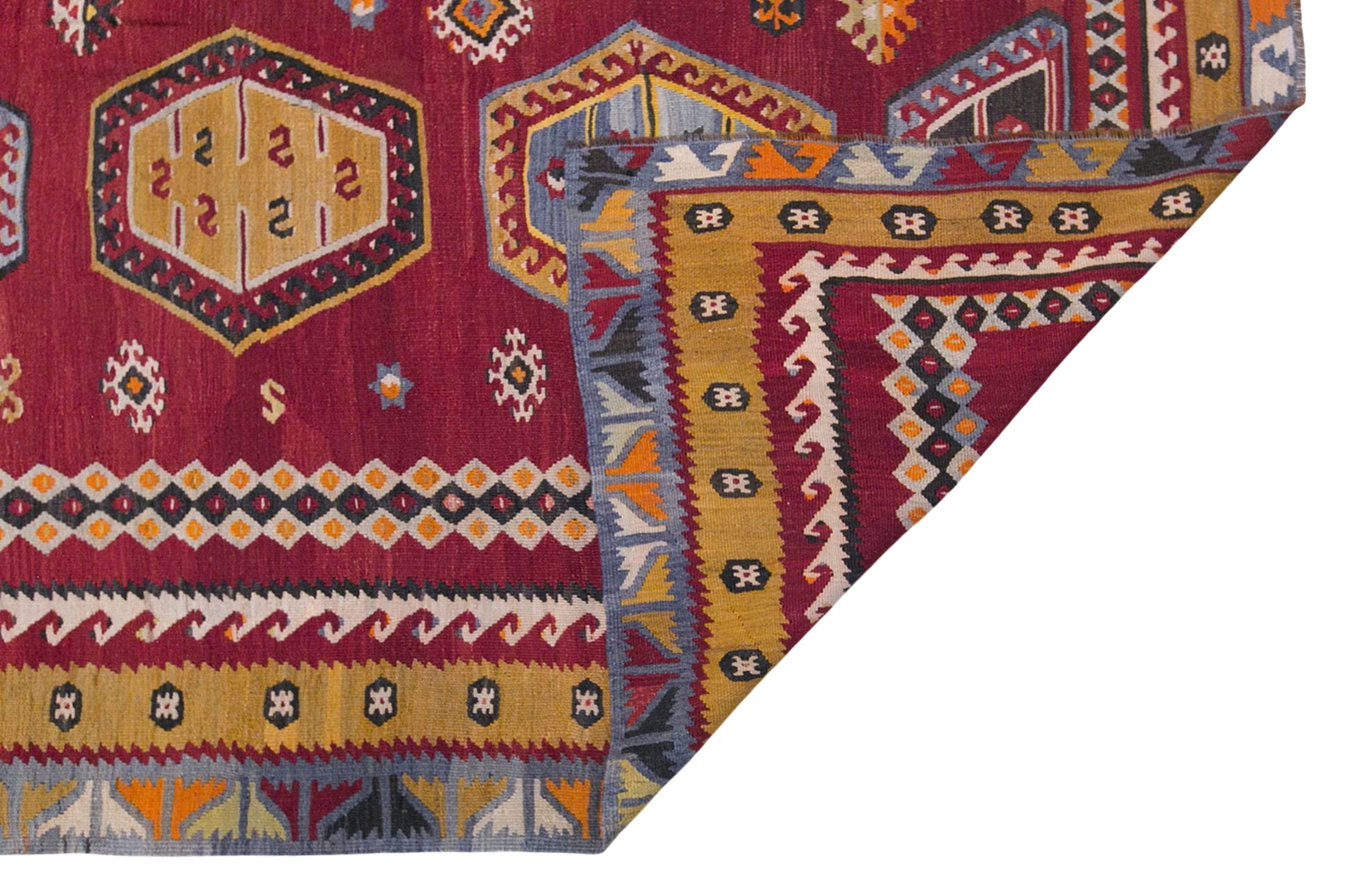Vintage Sivas Şarkışla Kilim Rug, 5.7x10.7 ft, 175x325 cm, Handwoven Turkish Wool Kilim
