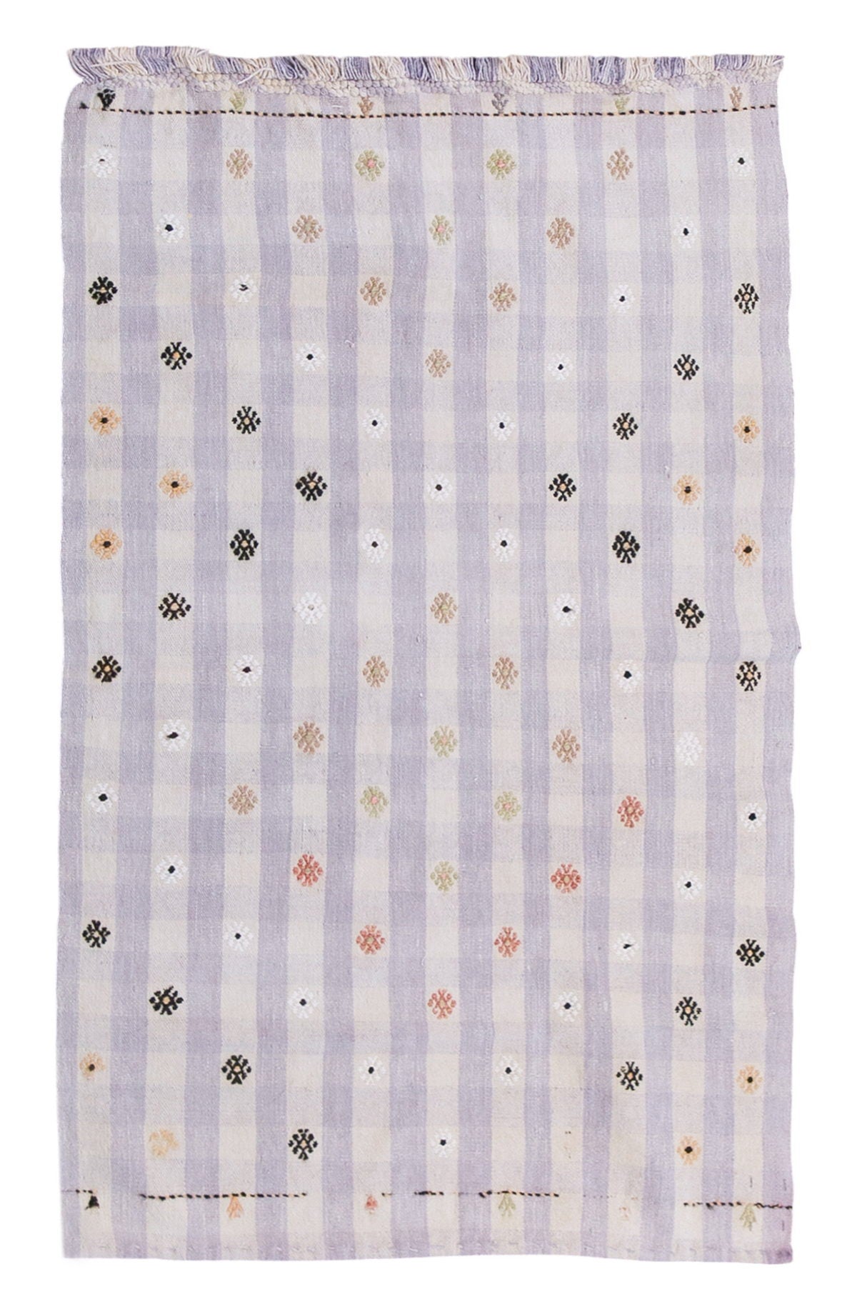 Vintage Striped Cotton Kilim Rug, 85x135 cm / 2'9 x 4'5 ft