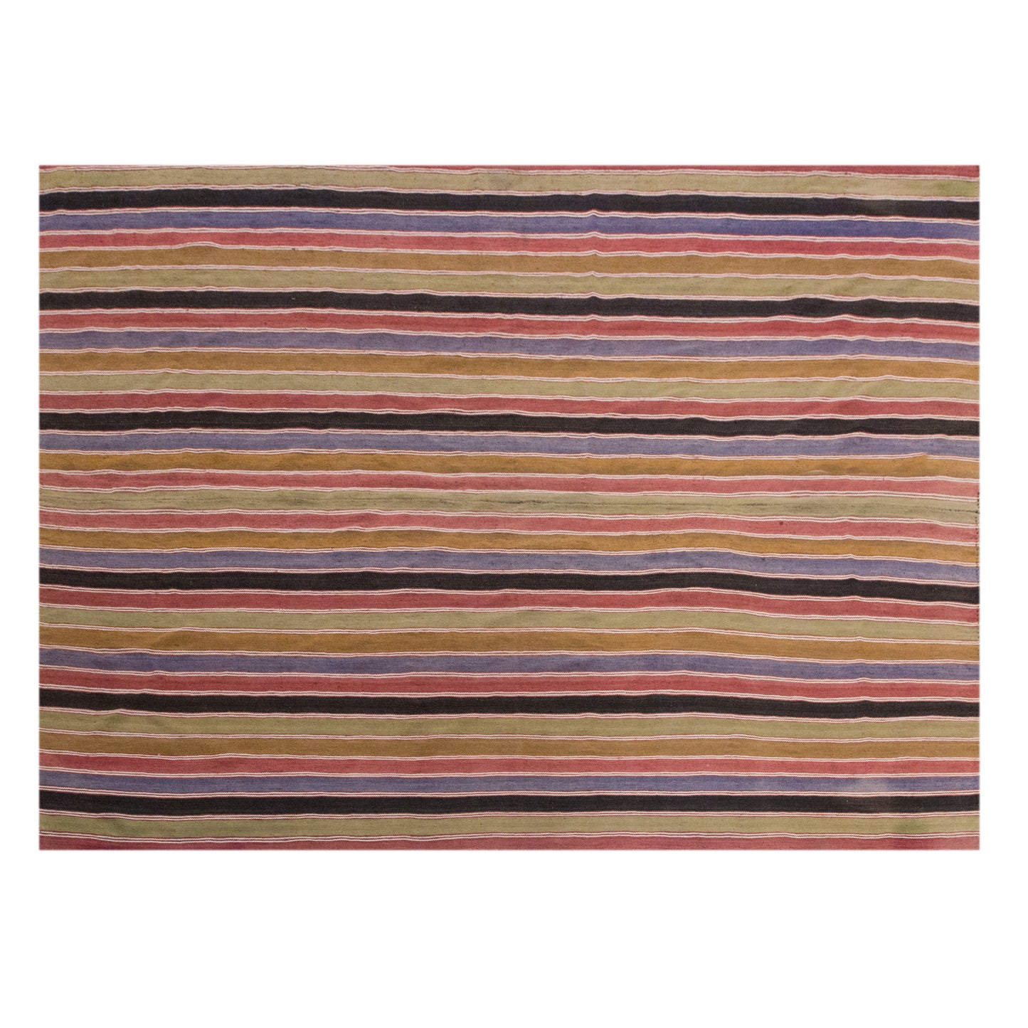 Vintage Striped Kilim Rug | 6.6x9.3 ft