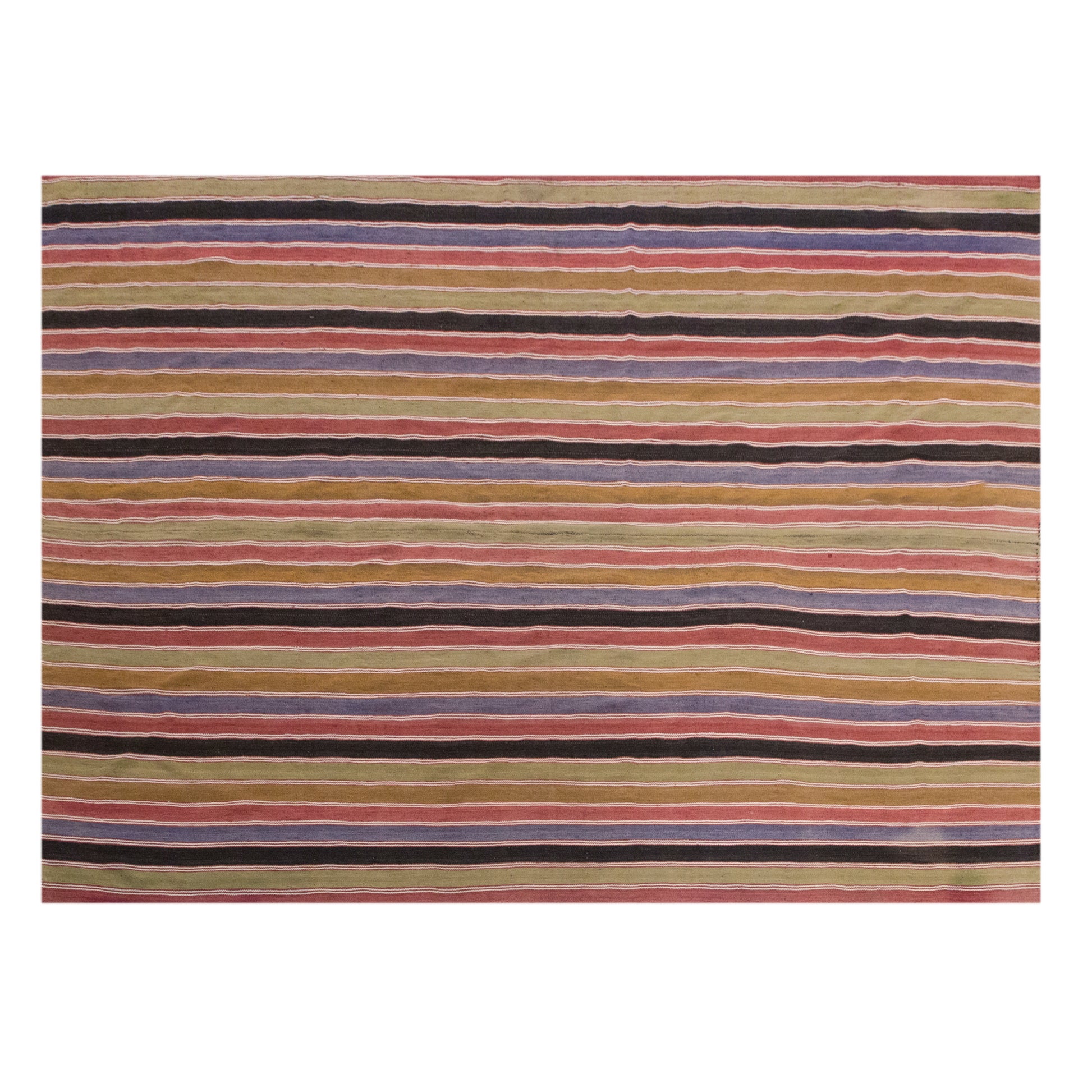 Vintage Striped Kilim Rug | 6.6x9.3 ft
