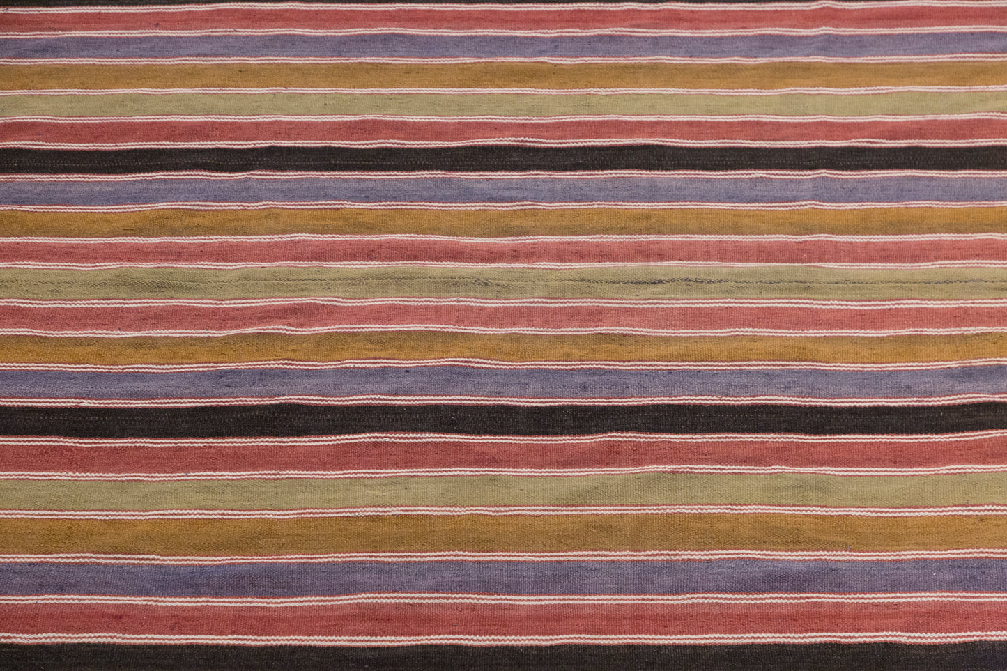Vintage Striped Kilim Rug | 6.6x9.3 ft