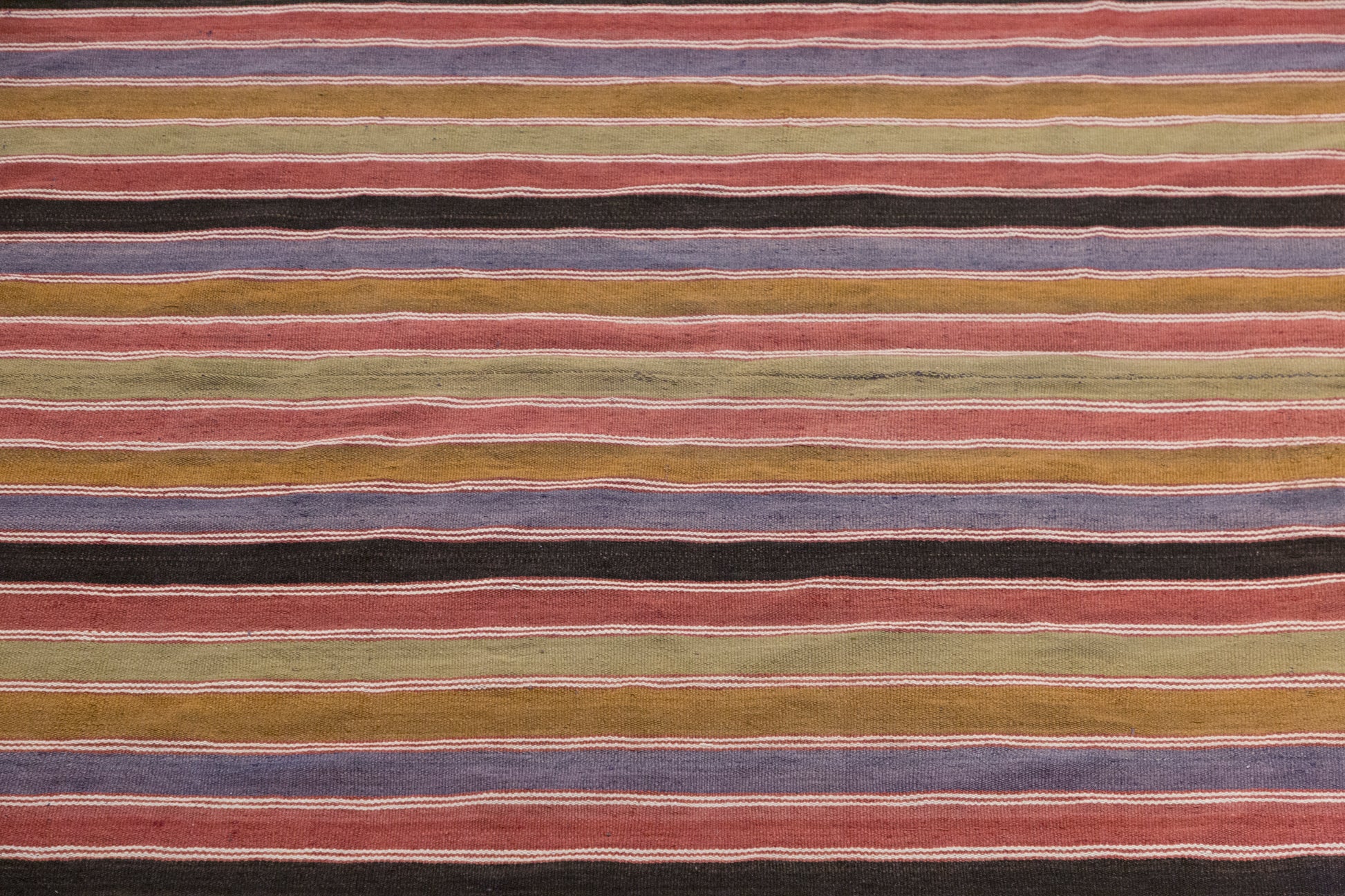Vintage Striped Kilim Rug | 6.6x9.3 ft