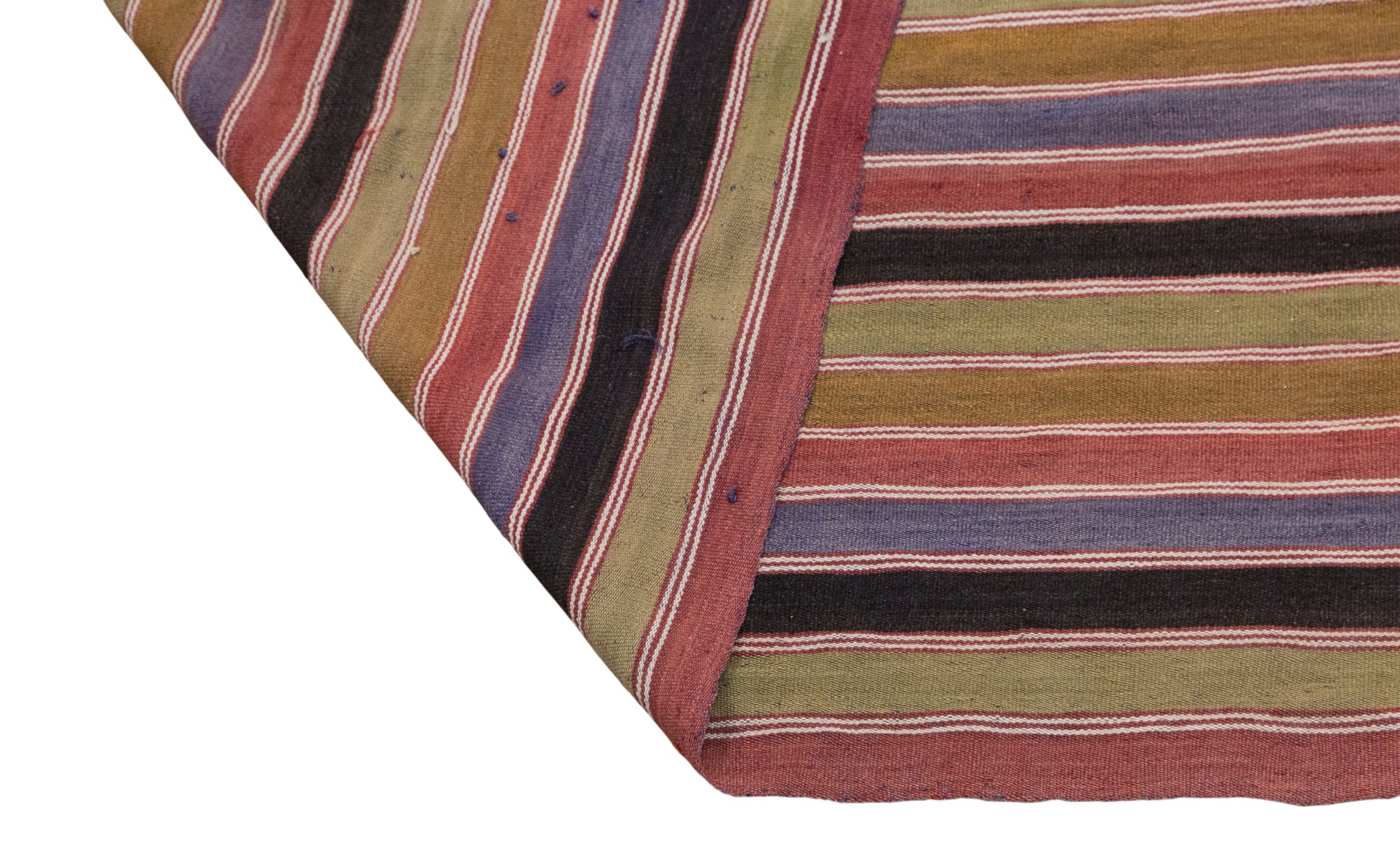 Vintage Striped Kilim Rug | 6.6x9.3 ft