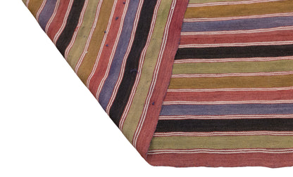Vintage Striped Kilim Rug | 6.6x9.3 ft