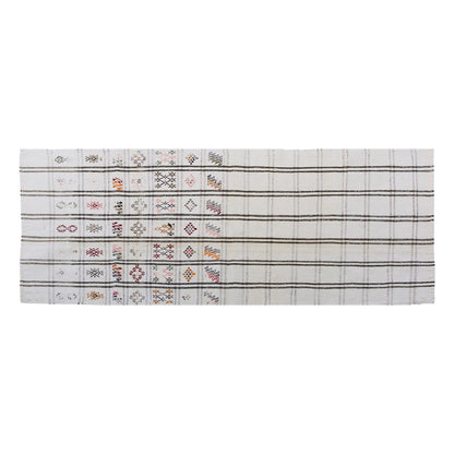 Vintage Striped Turkish Kilim Runner Rug 80x219 cm, 2'7 x 7'2 ft