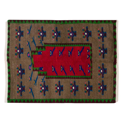 Vintage Tulu Rug, 3'7 x 4'3 feet / 108 x 130 cm