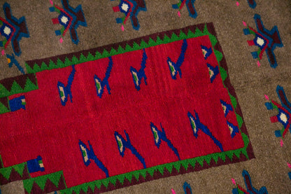 Vintage Tulu Rug, 3'7 x 4'3 feet / 108 x 130 cm