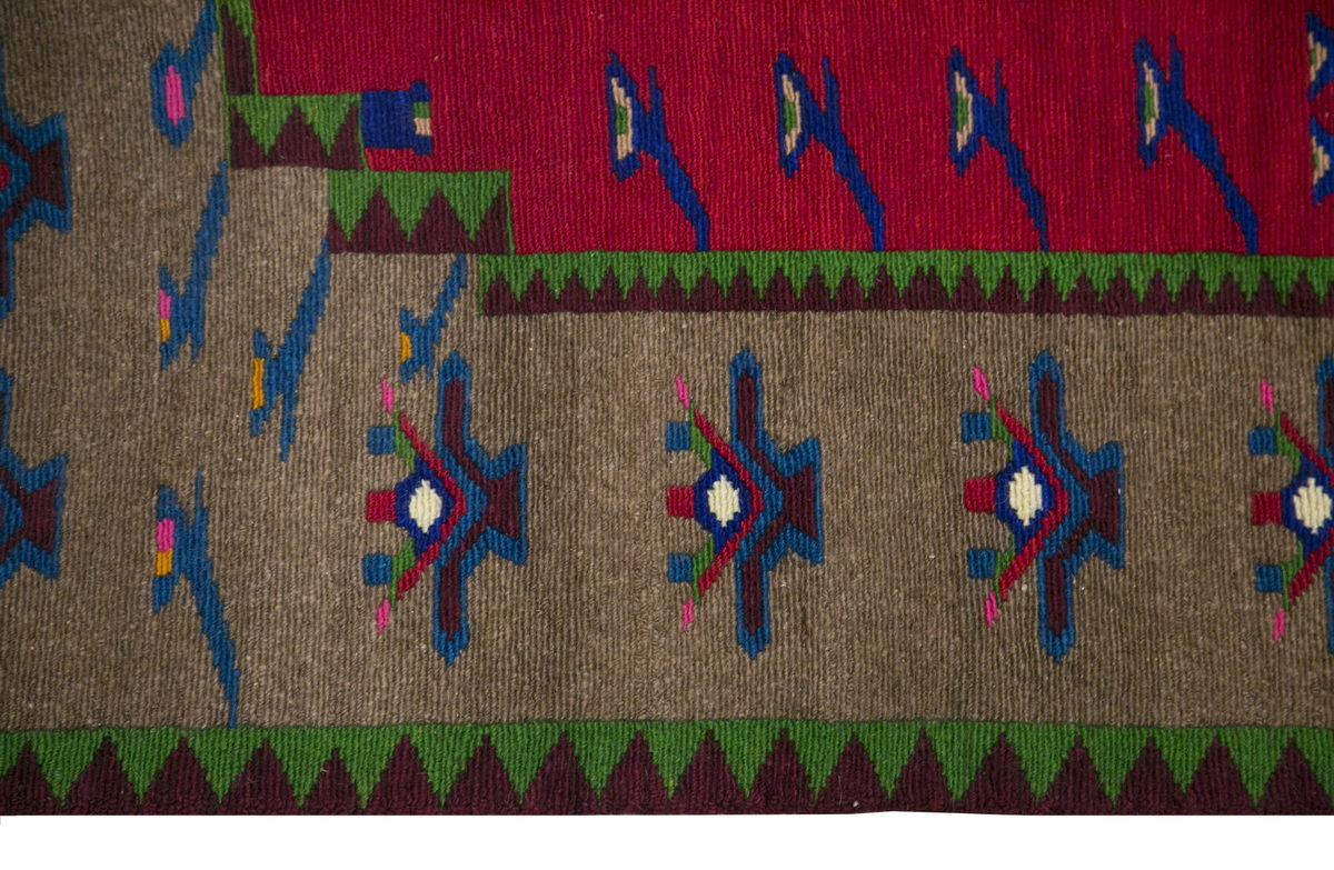 Vintage Tulu Rug, 3'7 x 4'3 feet / 108 x 130 cm