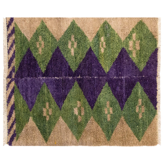 Vintage Tulu Rug, 3.28 × 4.53 ft / 100 x 138 cm