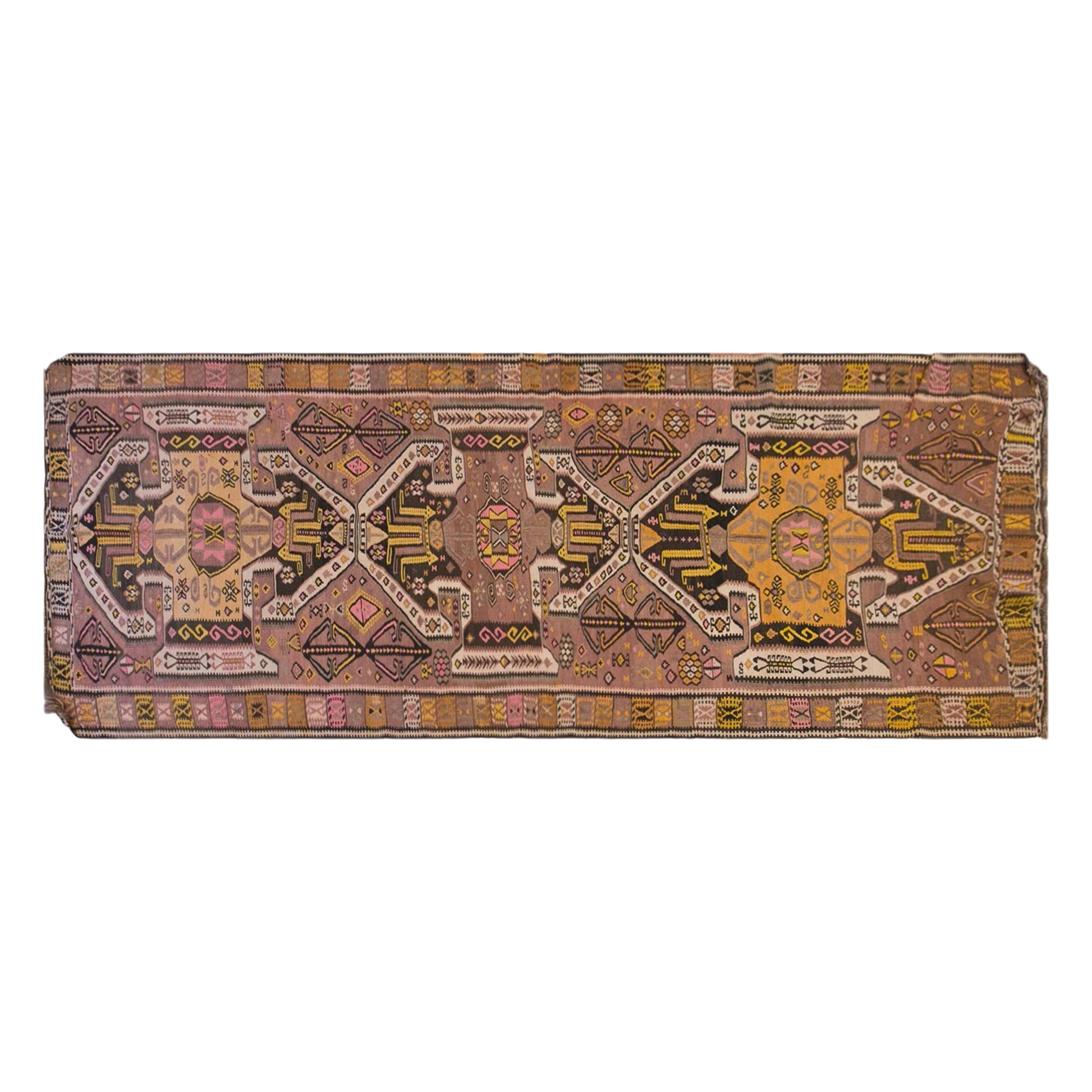 Vintage Turkish Kars Kilim – 135 x 395 cm / 6.4 x 13 ft