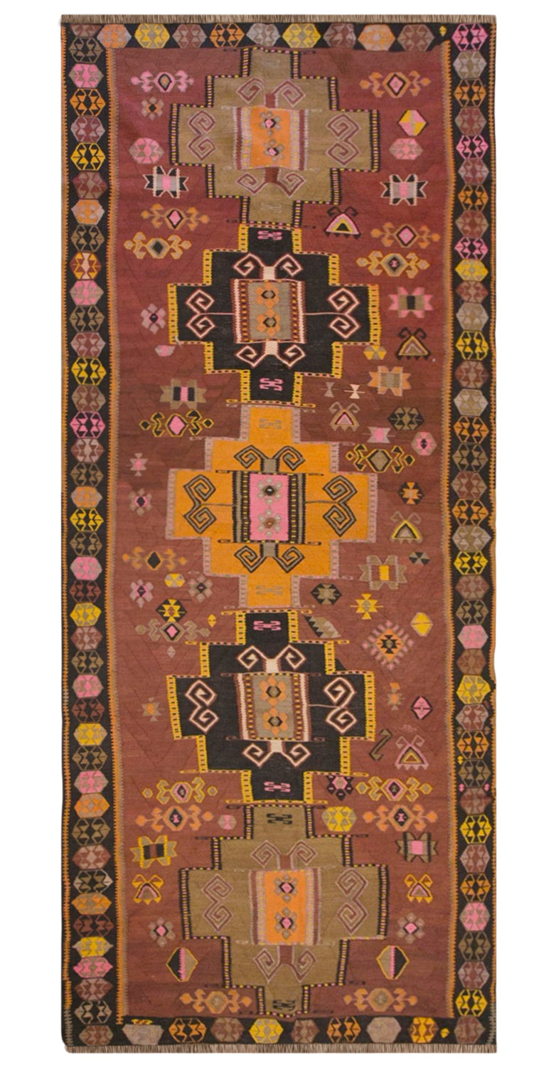 Vintage Turkish Kars Kilim – 150 x 410 cm / 4.9 x 13.5 ft