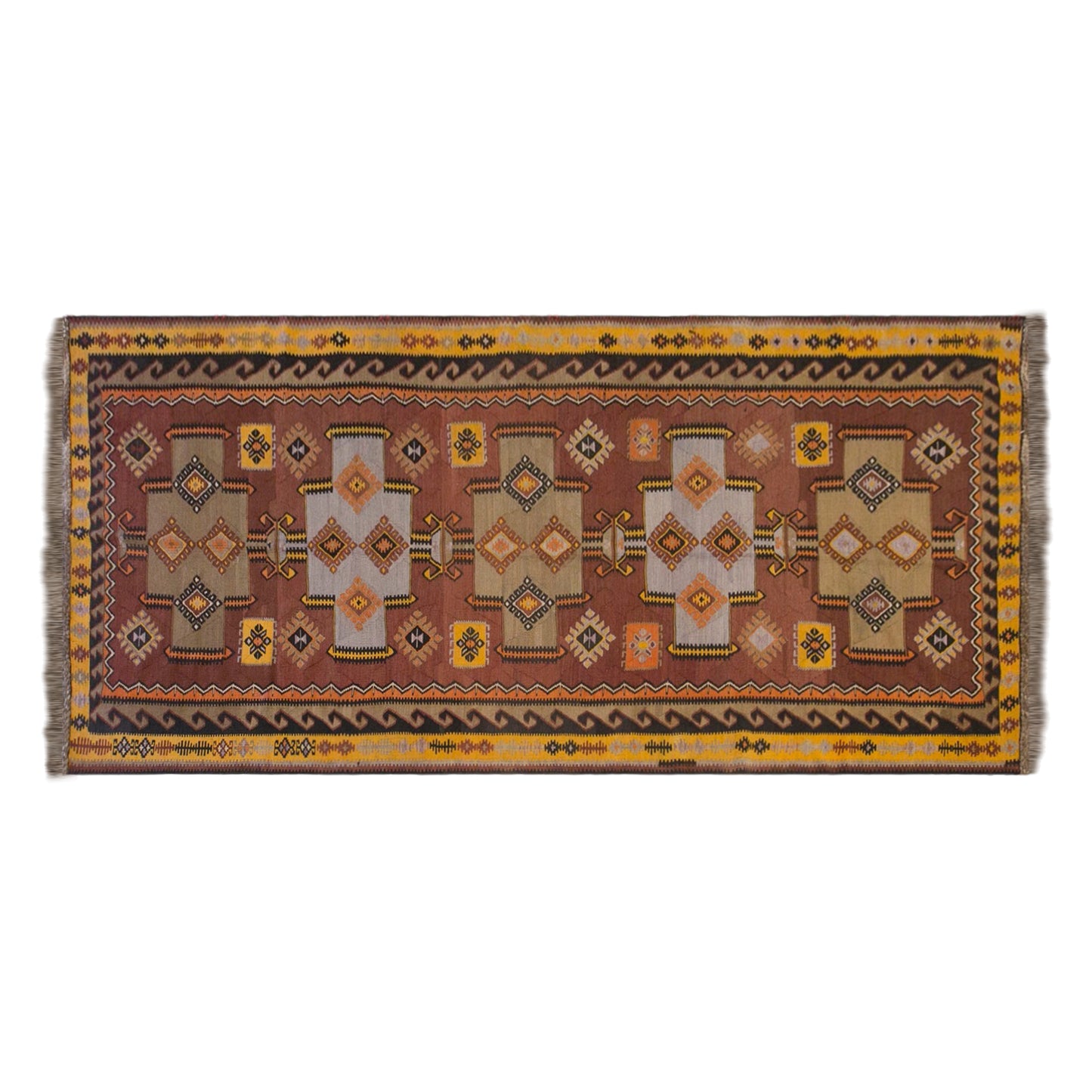 Vintage Turkish Kars Kilim – 155 x 380 cm (5.1 x 12.5 ft)