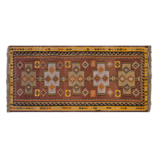 Vintage Turkish Kars Kilim – 155 x 380 cm (5.1 x 12.5 ft)