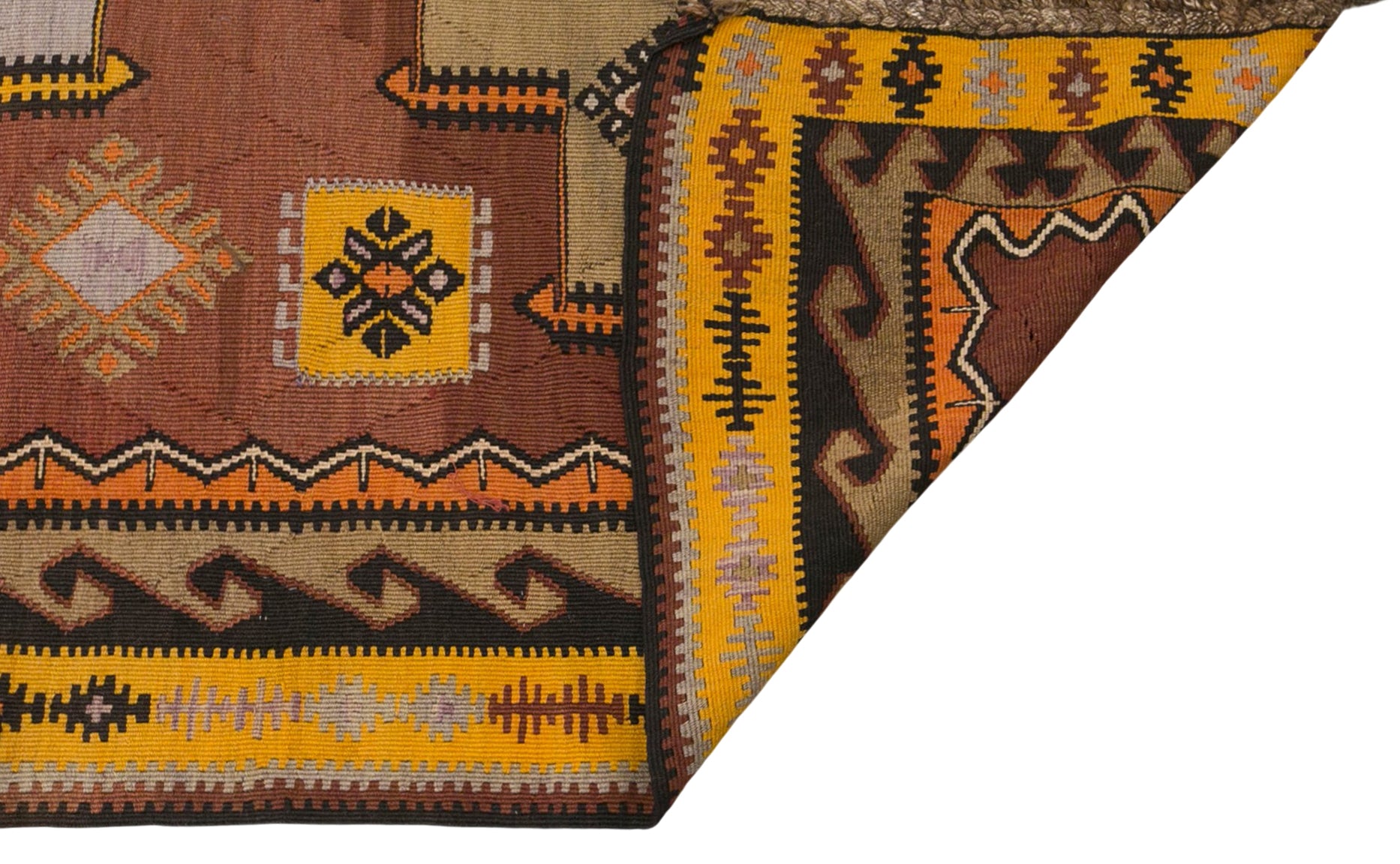 Vintage Turkish Kars Kilim – 155 x 380 cm (5.1 x 12.5 ft)