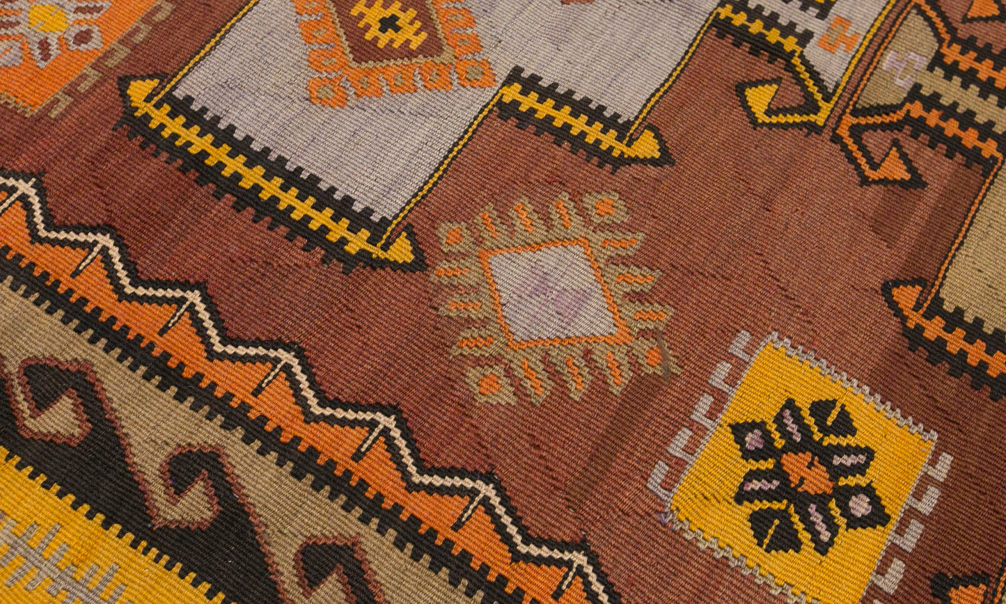 Vintage Turkish Kars Kilim – 155 x 380 cm (5.1 x 12.5 ft)