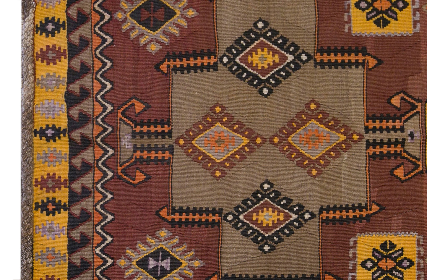 Vintage Turkish Kars Kilim – 155 x 380 cm (5.1 x 12.5 ft)