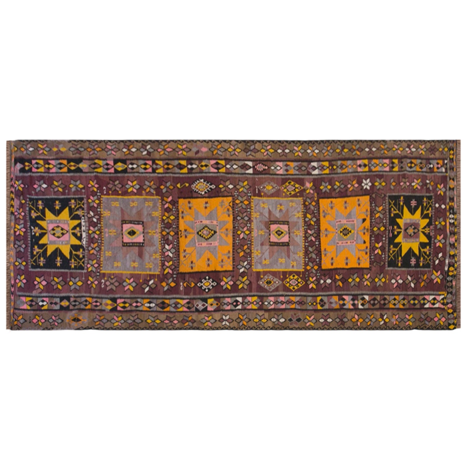 Vintage Turkish Kars Kilim – 162 x 450 cm / 5.3 x 14.8 ft