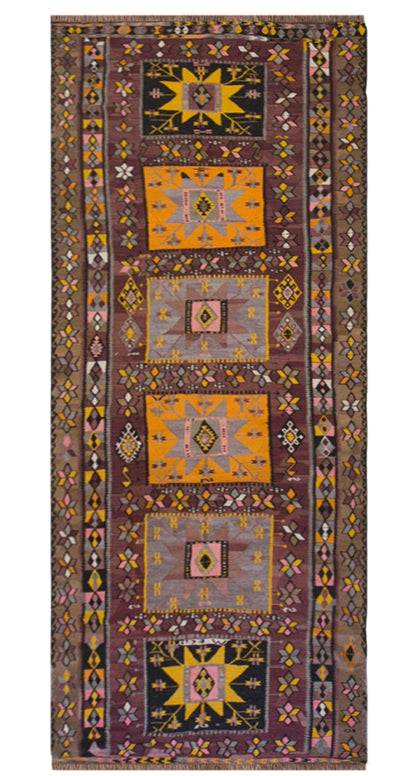 Vintage Turkish Kars Kilim – 162 x 450 cm / 5.3 x 14.8 ft