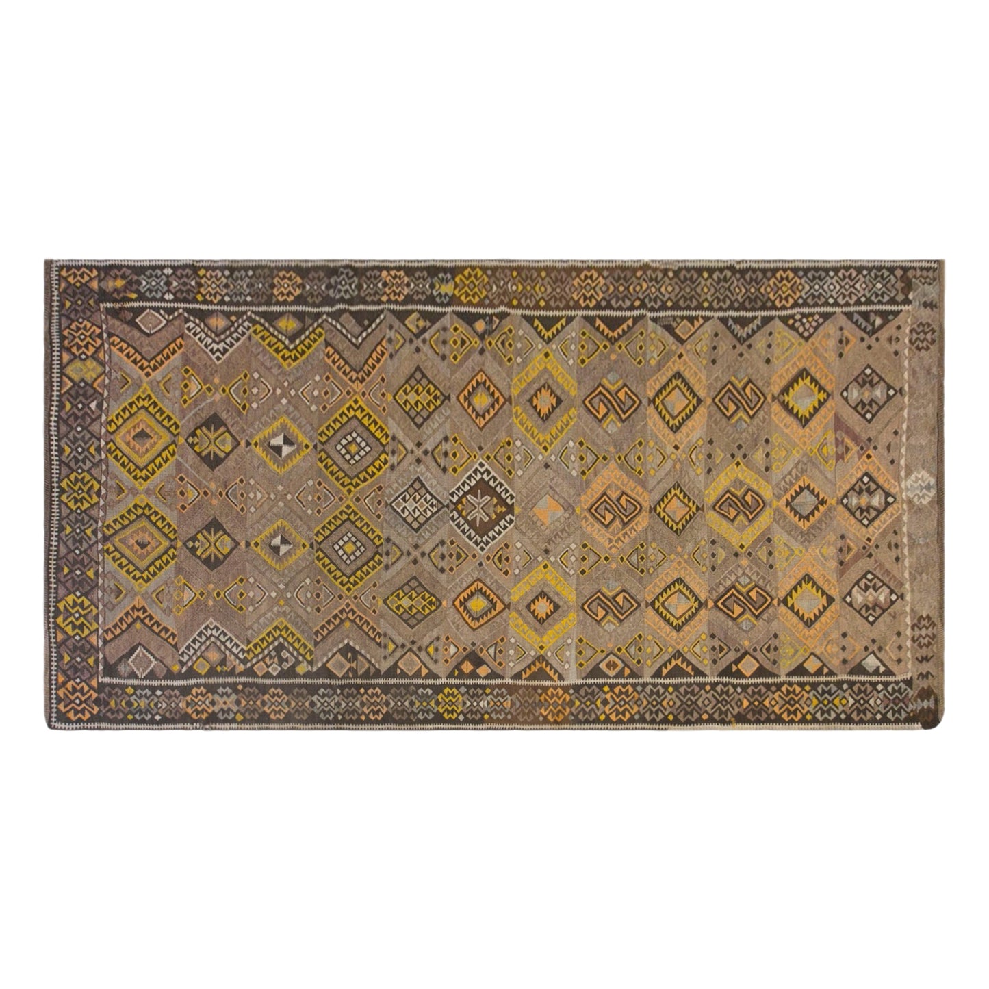 Vintage Turkish Kars Kilim – 170 x 350 cm (5.6 x 11.5 ft)