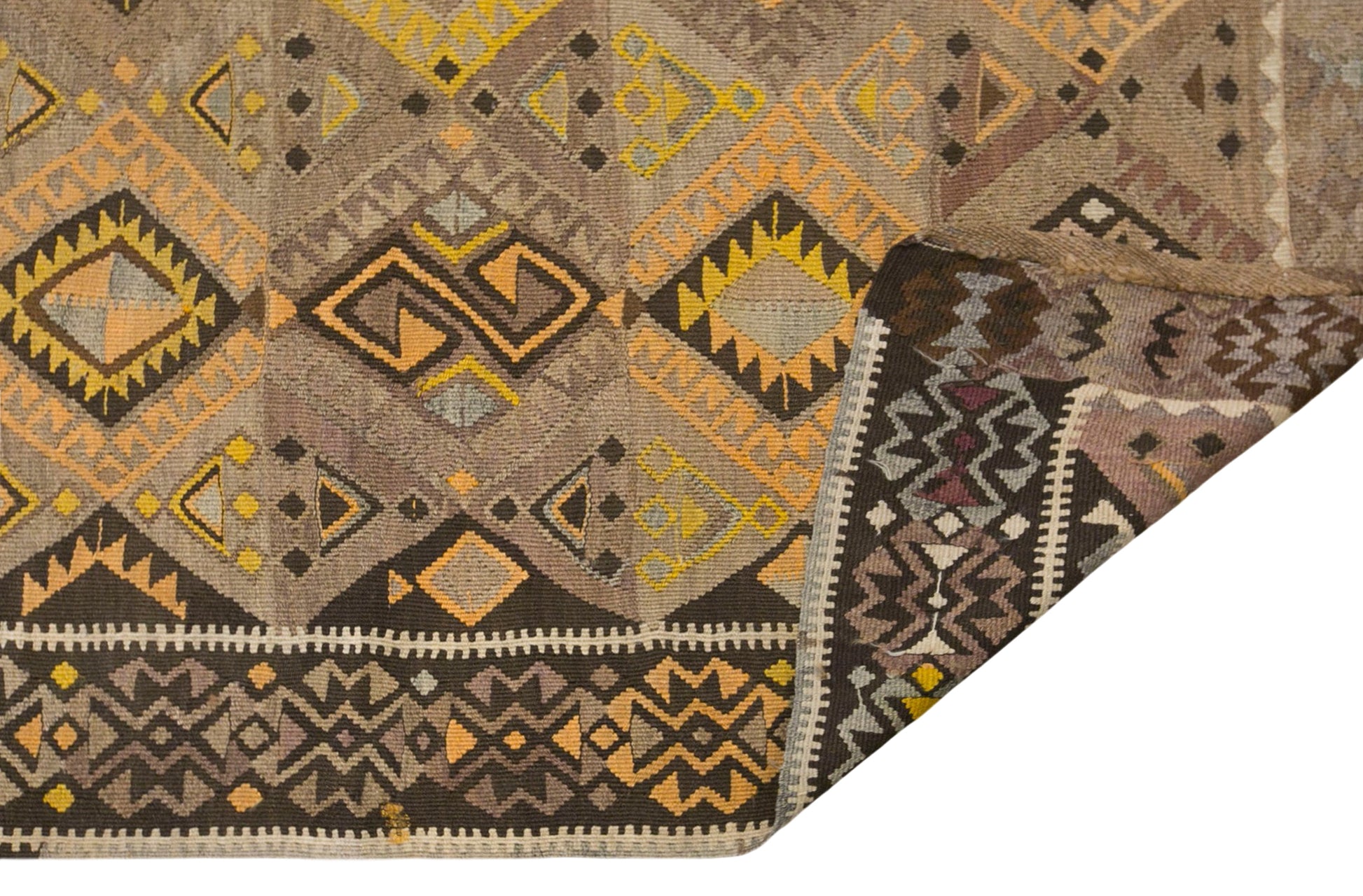 Vintage Turkish Kars Kilim – 170 x 350 cm (5.6 x 11.5 ft)