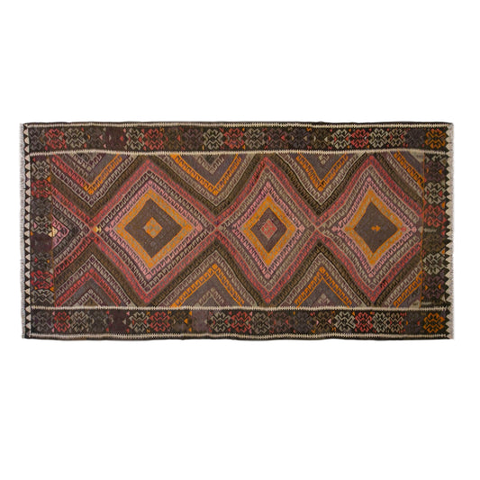 Vintage Turkish Kars Kilim – 173 x 350 cm / 5.7 x 11.5 ft