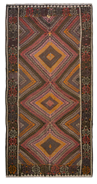 Vintage Turkish Kars Kilim – 173 x 350 cm / 5.7 x 11.5 ft