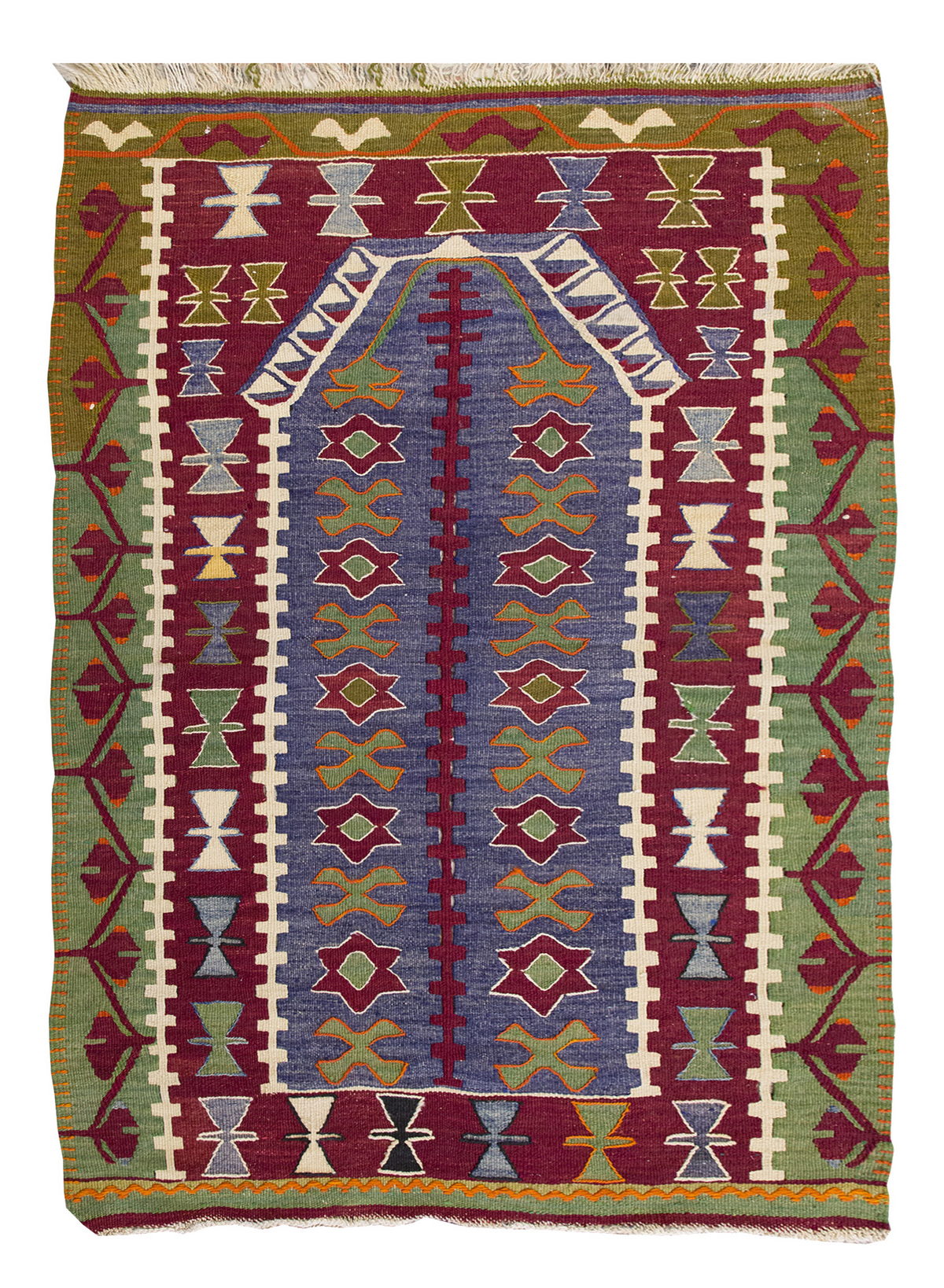 Vintage Turkish Kilim "Tree of Life", 84 x 123 cm ≈ 2.9 x 4.04 ft