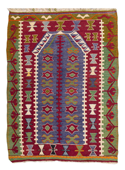 Vintage Turkish Kilim "Tree of Life", 84 x 123 cm ≈ 2.9 x 4.04 ft