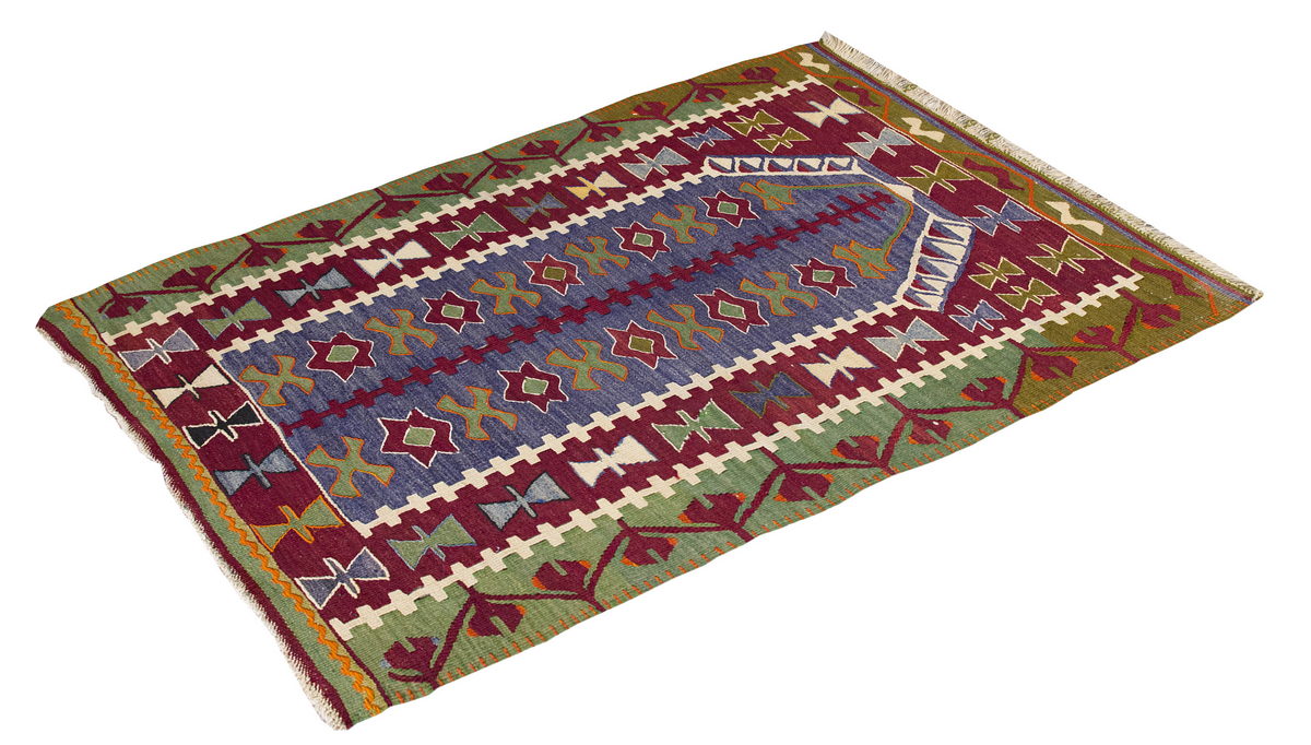 Vintage Turkish Kilim "Tree of Life", 84 x 123 cm ≈ 2.9 x 4.04 ft