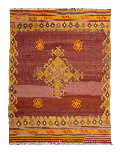 Vintage Turkish Kilim, 107 x 147 cm = 3.6 x 4.9 ft