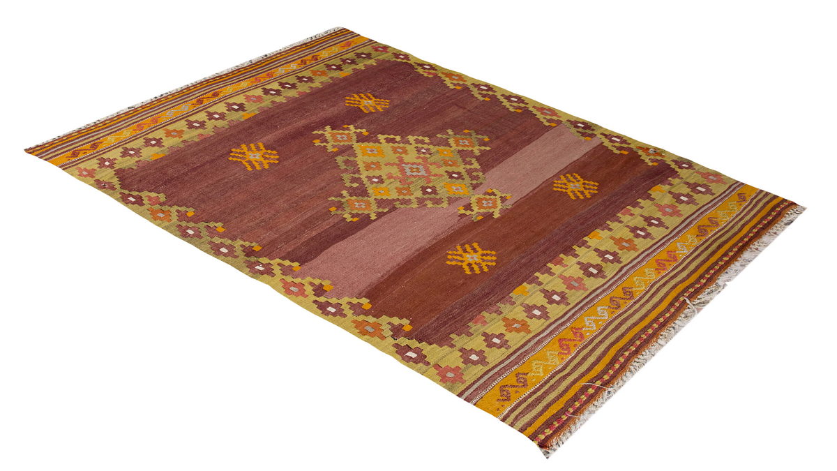 Vintage Turkish Kilim, 107 x 147 cm = 3.6 x 4.9 ft