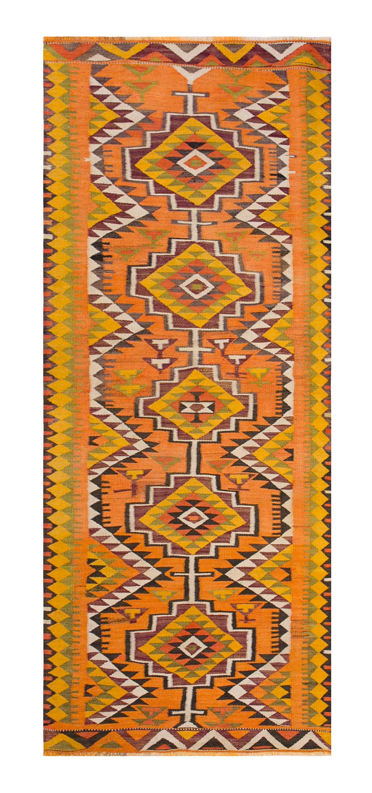 Vintage turkish kilim, 2.6 x 8.8 cm, 77 x 265 cm