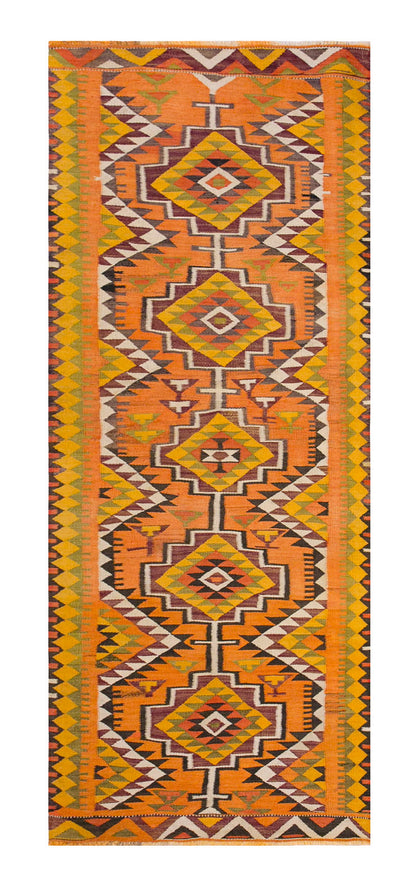 Vintage turkish kilim, 2.6 x 8.8 cm, 77 x 265 cm