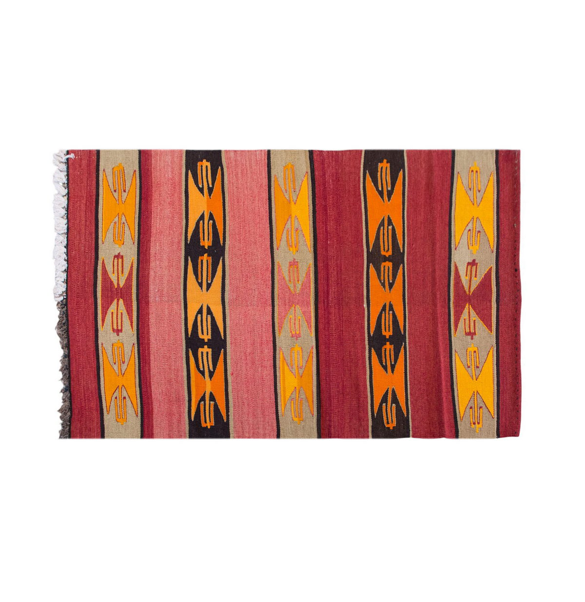 Vintage Turkish Kilim, 2.7 x 4.3 ft Rug, 80 x 130 cm