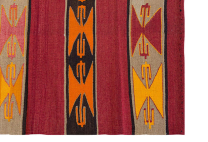 Vintage Turkish Kilim, 2.7 x 4.3 ft Rug, 80 x 130 cm