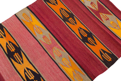Vintage Turkish Kilim, 2.7 x 4.3 ft Rug, 80 x 130 cm