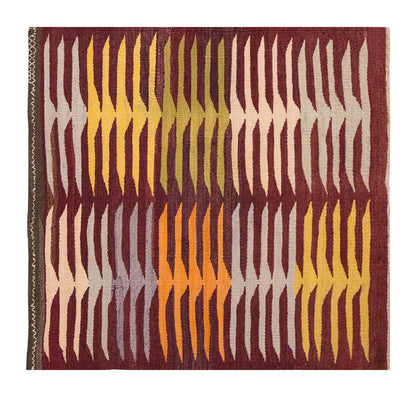 Vintage Turkish Kilim, 2.8 x 3 ft Rug, 82 x 92 cm