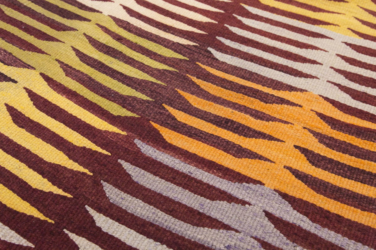 Vintage Turkish Kilim, 2.8 x 3 ft Rug, 82 x 92 cm