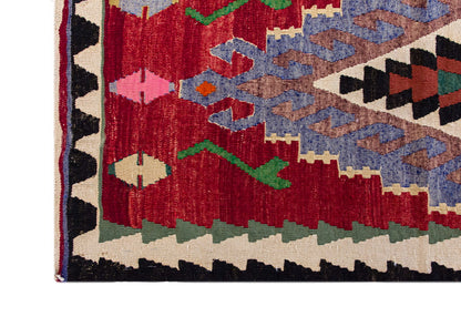 Vintage Turkish Kilim, 2.9 x 4.3 ft Rug, 86 x 130 cm