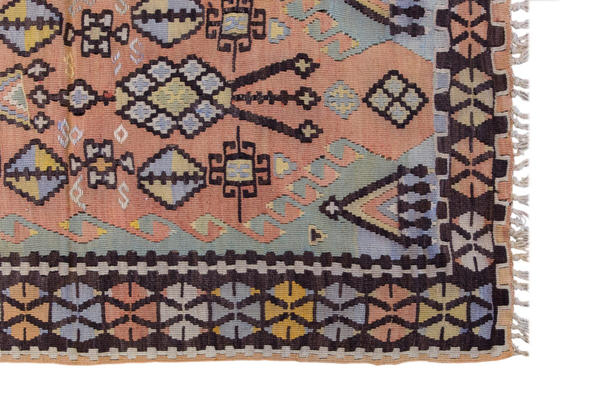 Vintage Turkish Kilim, 2.9 x 4.4 ft Rug, 86 x 134 cm