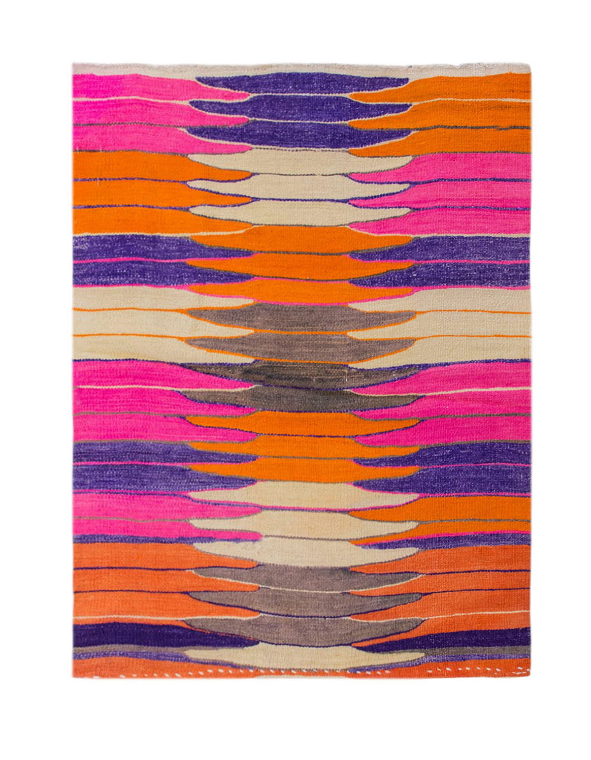 Vintage Turkish Kilim, 3.3 x 2.10 ft Rug, 100 x 88 cm
