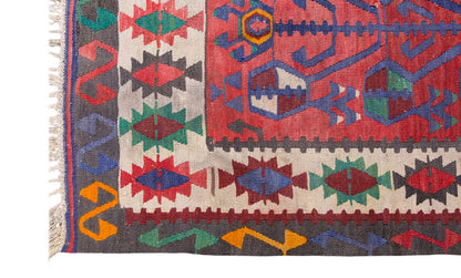 Vintage Turkish Kilim, 3.3 x 4.7 ft Rug, 101 x 142 cm