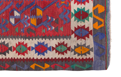 Vintage Turkish Kilim, 3.3 x 4.7 ft Rug, 101 x 142 cm