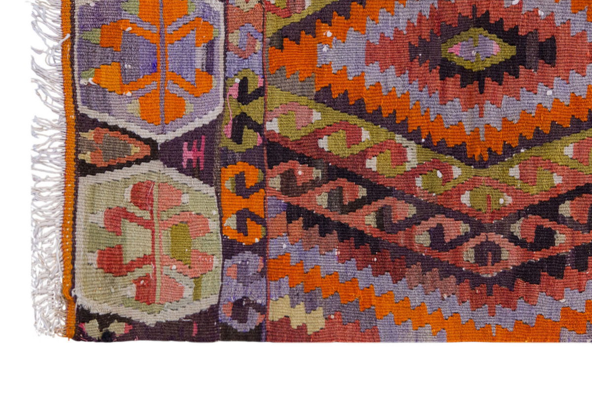 Vintage Turkish Kilim, 3.4 x 2.3 ft Rug, 103 x 70 cm