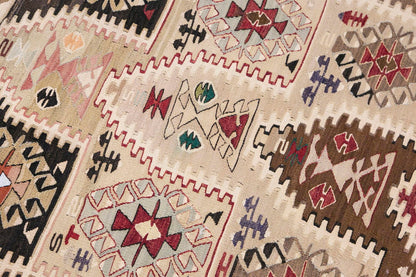 Vintage Turkish Kilim, 3.7 x 5.1 ft Rug, 111 x 156 cm