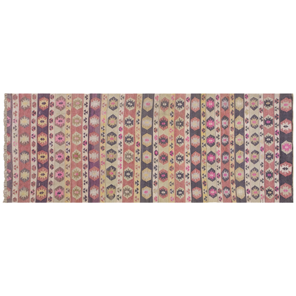 Vintage Turkish Kilim, 3 x 10.5 ft, 93 x 320 cm